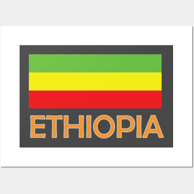 Beautiful Ethiopian flag Wall Art by Next design 